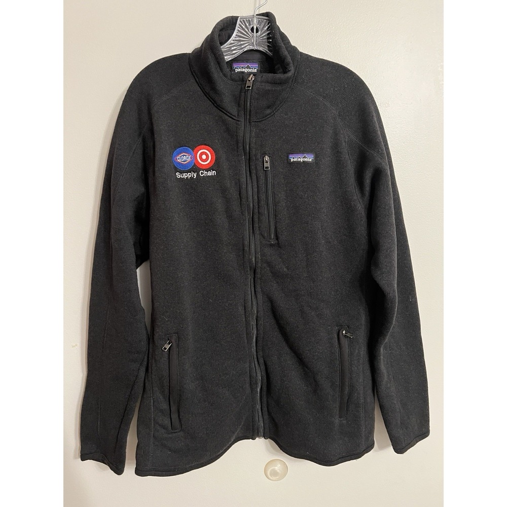 Patagonia Men's Better Sweater Full Zip Fleece Black Target Clorox Logo SZ XL